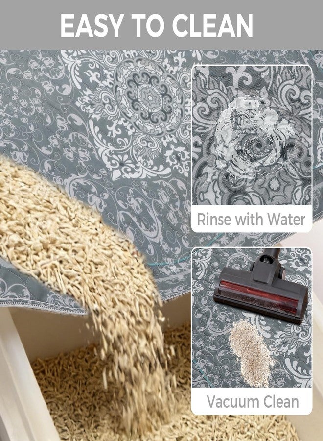Homimp Cat Litter Mat, Litter Trapping Mat 2 Pack, Contains Mess from Box, Protects Floors,Urine Waterproof,Non-slip,Less Waste Cat Litter Box Mat,Soft on Kitty’s Paws,Washable,Absorbent,Grey 24"X36" - Image 4